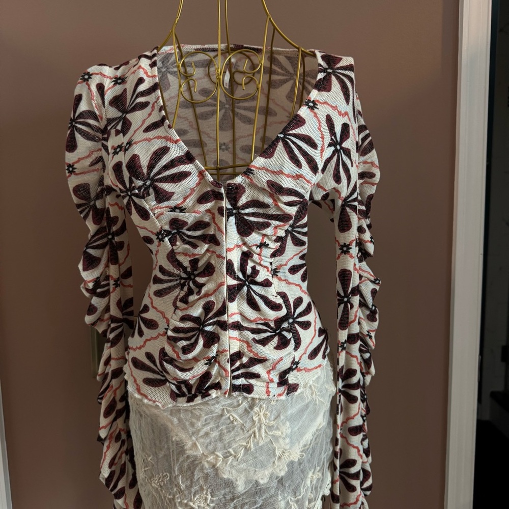 Free People Floral Patterned Top